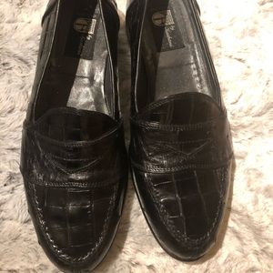 Kashani take 6 alligator loafers size 9 black
